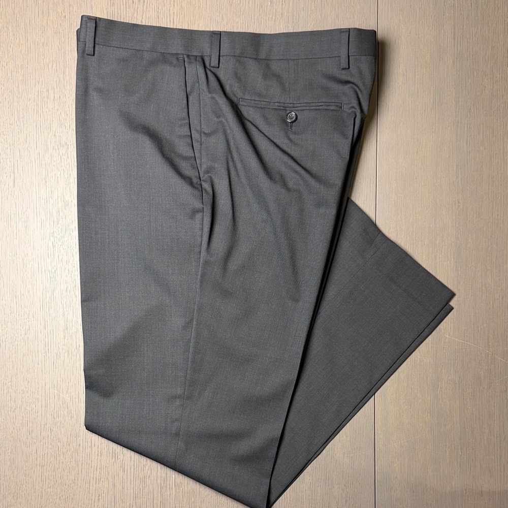 Banana Republic Charcoal Standard Fit Wool Trousers